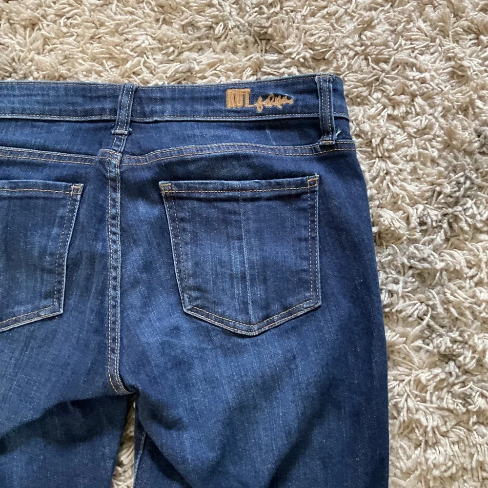 KUT from the Kloth Catherine Boyfriend Jeans Dark Indigo Blue Straight Leg 4